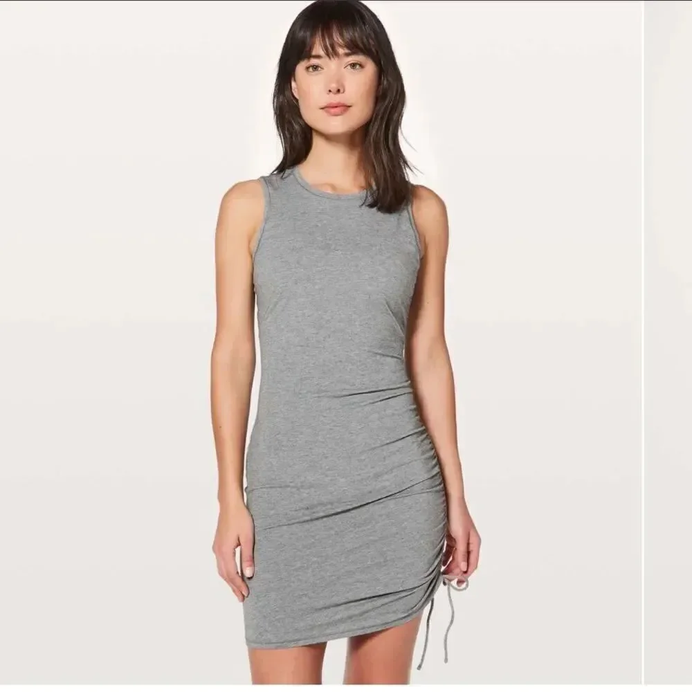 Lululemon Cinch It Dress Heathered Medium Grey